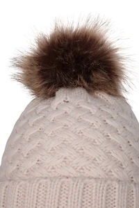Lisbon Sherpa Lined Womens Thermal Pom-Pom Beanie