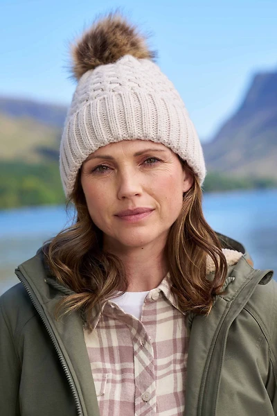 Lisbon Sherpa Lined Womens Thermal Pom-Pom Beanie