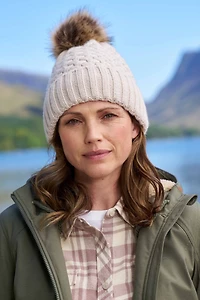 Lisbon Sherpa Lined Womens Thermal Pom-Pom Beanie
