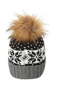 Thinsulate Fairisle Womens Pom Beanie