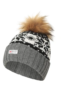 Thinsulate Fairisle Womens Pom Beanie