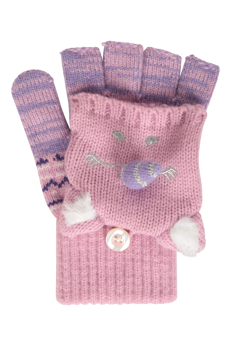 Unicorn Kids Knitted Gloves