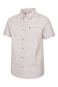 Coconut Slub Texture Mens Short-Sleeved Shirt