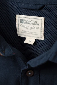 Coconut Slub Texture Mens Short-Sleeved Shirt