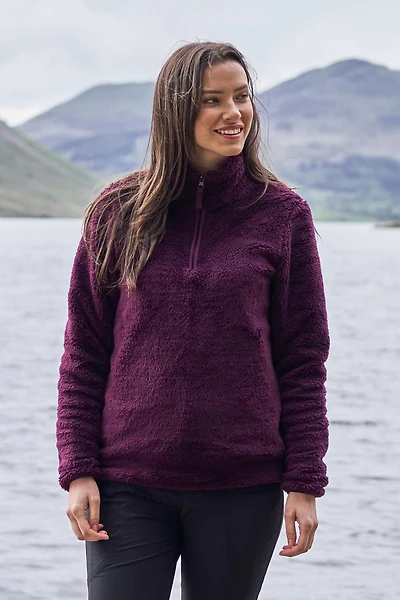 Teddy Womens Half-Zip Fleece