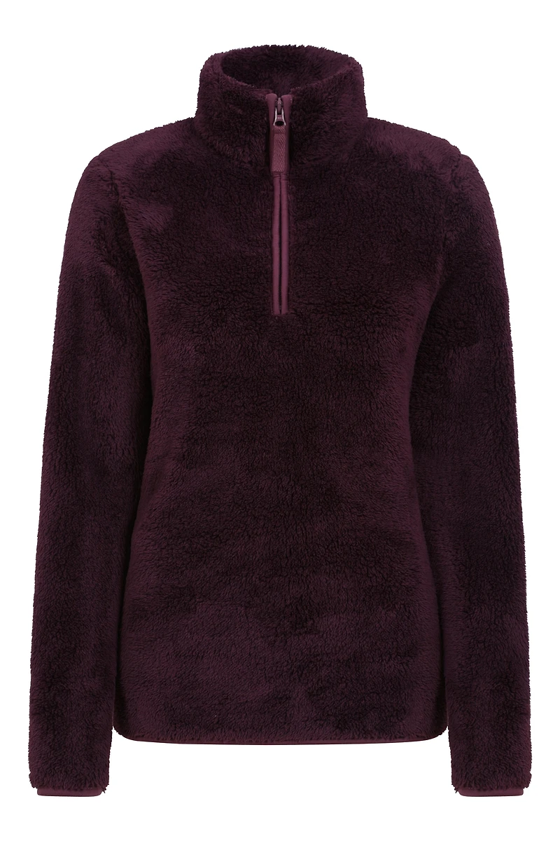 Teddy Womens Half-Zip Fleece