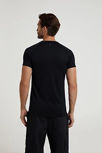 Quest Mens Printed Merino Thermal T-Shirt