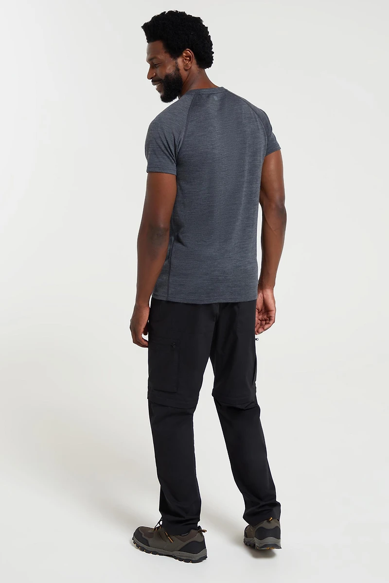 Quest Mens Printed Merino Thermal T-Shirt