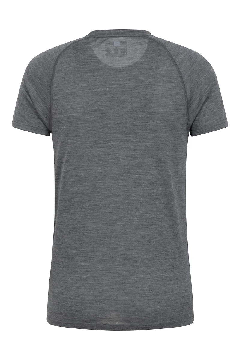 Quest Mens Printed Merino Thermal T-Shirt