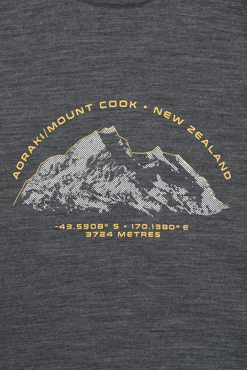 Quest Mens Printed Merino Thermal T-Shirt