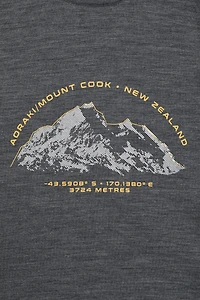 Quest Mens Printed Merino Thermal T-Shirt