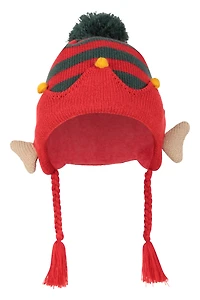 Christmas Elf Womens Pom-Pom Beanie