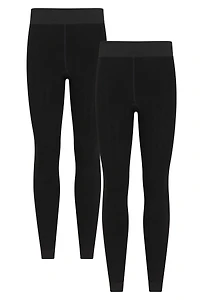 Womens Fluffy Fleece Lined Thermal Leggings Multipack