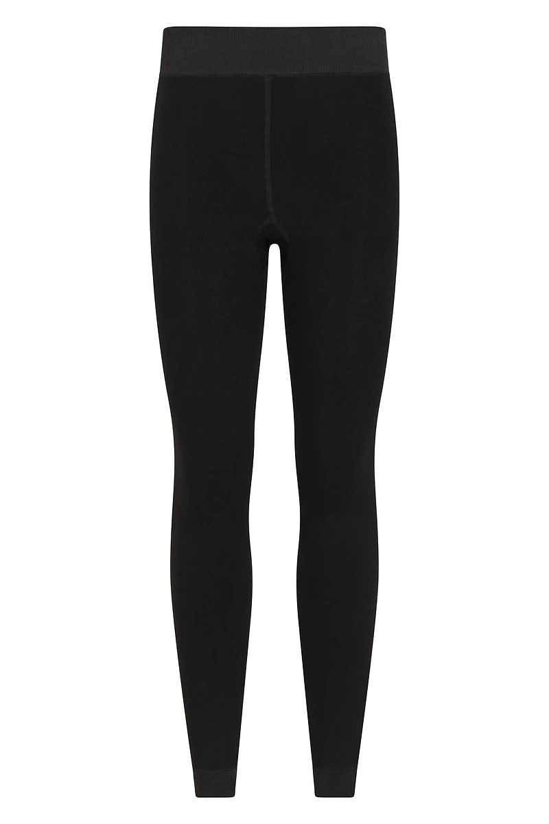 Womens Fluffy Fleece Lined Thermal Leggings Multipack