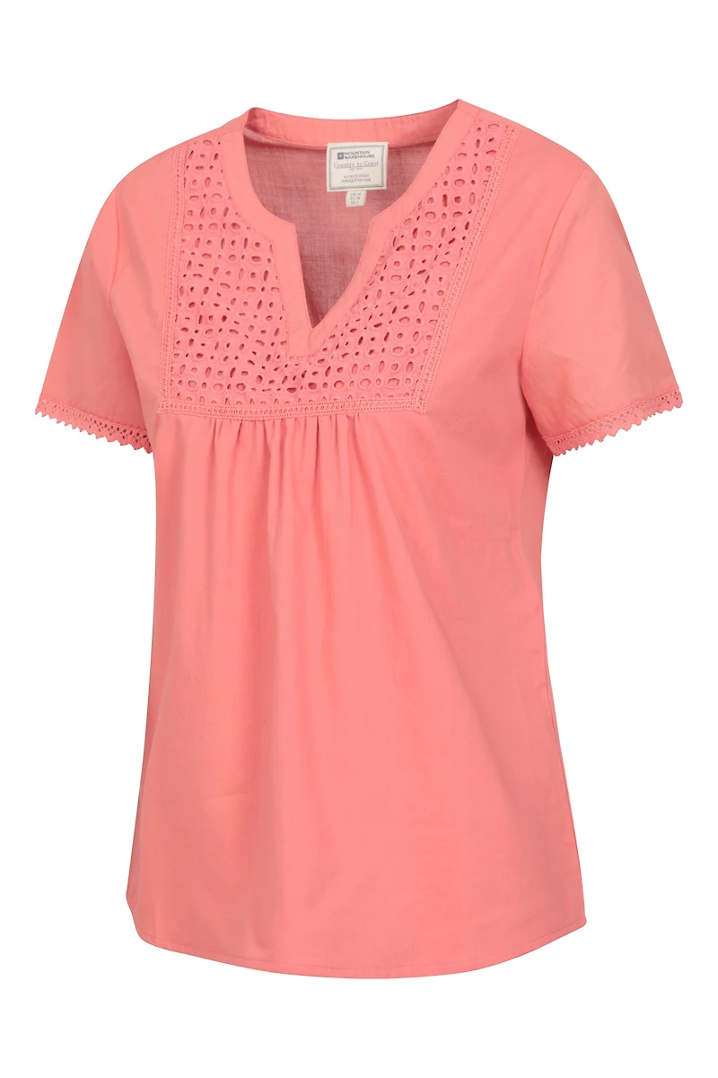 Paris Womens Embroidered Top