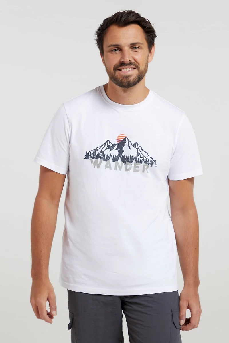 Wander Cotton Mens T-Shirt