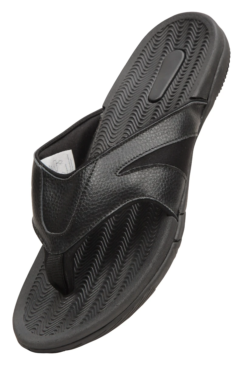 Mens Comfort Leather Flip Flops
