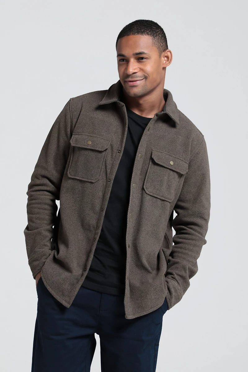 Dresden Mens Twill Fleece Shirt