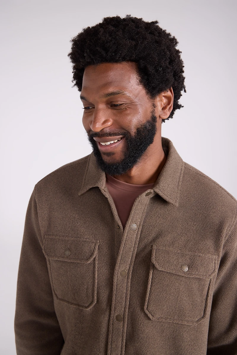 Dresden Mens Twill Fleece Shirt