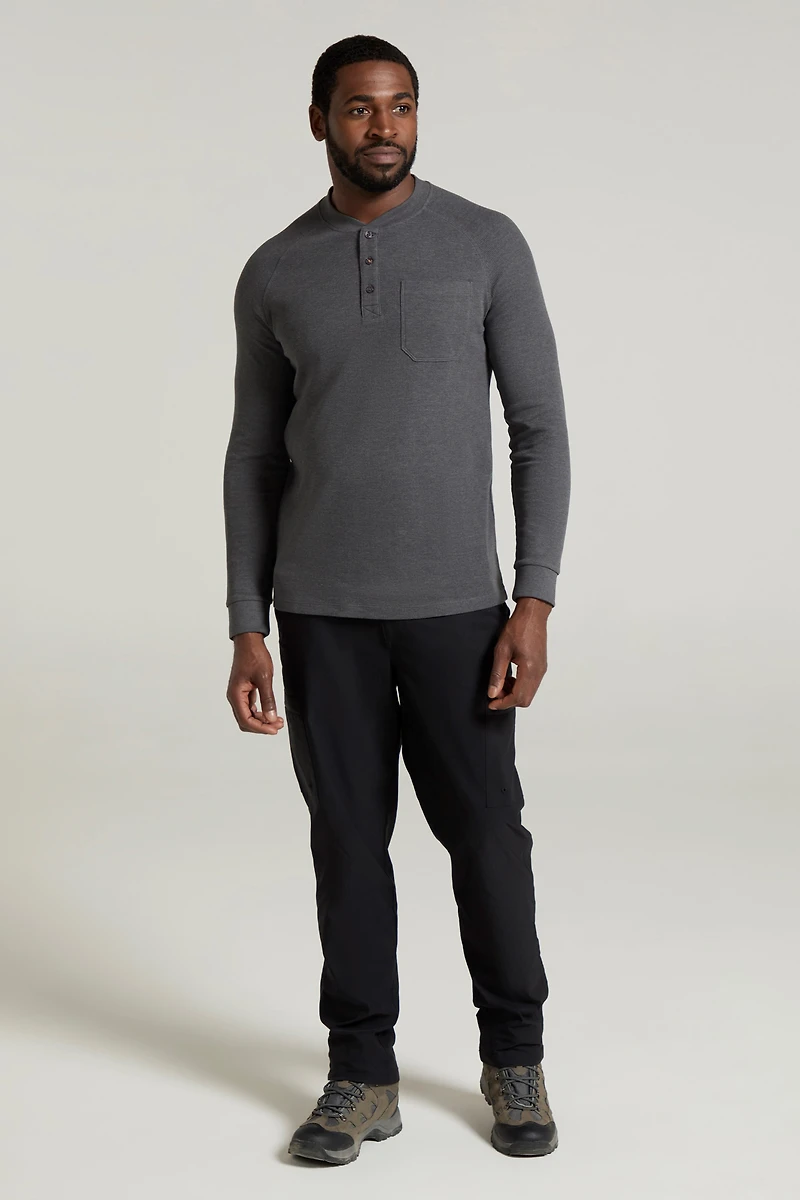 Selby Mens Waffle Henley Tee