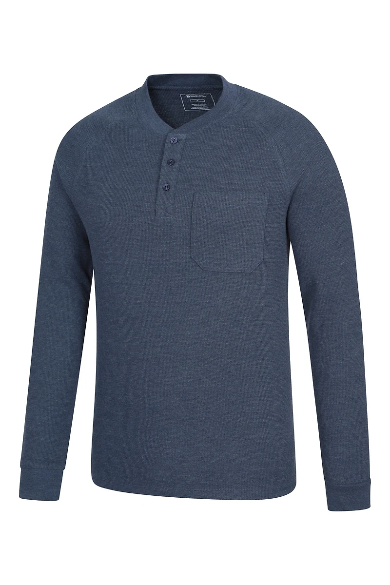 Selby Mens Waffle Henley Tee