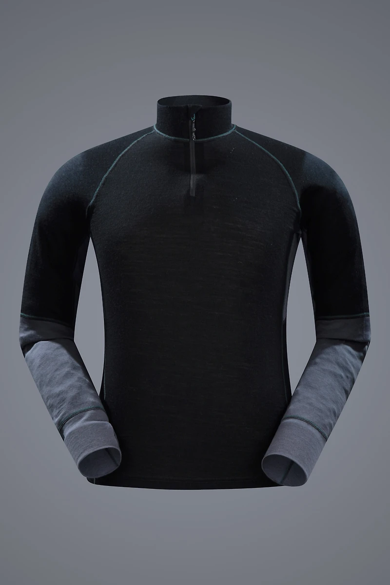 Ultra Mens Merino Zip Neck Top