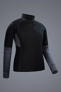 Ultra Mens Merino Zip Neck Top