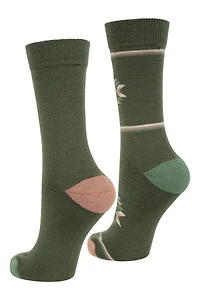 Bold Pattern Womens Merino Mid-Calf Hiking Socks 2-Pack