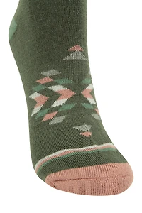 Bold Pattern Womens Merino Mid-Calf Hiking Socks 2-Pack