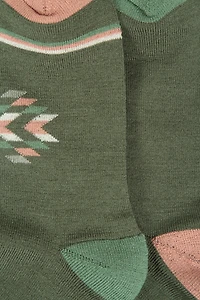 Bold Pattern Womens Merino Mid-Calf Hiking Socks 2-Pack