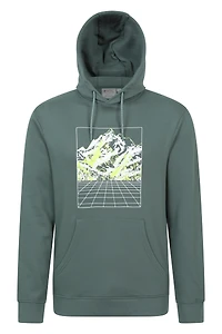 Mountain Grid Mens Hoodie