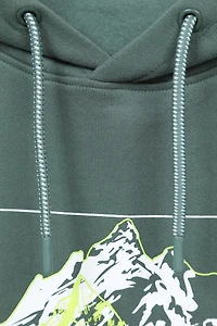 Mountain Grid Mens Hoodie