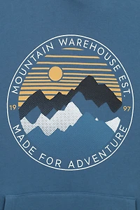 Circular Sunset Mountain Mens Graphic Hoodie