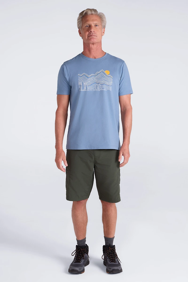 Linear Mountain Mens T-Shirt