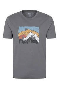 Linear Mountain Mens T-Shirt