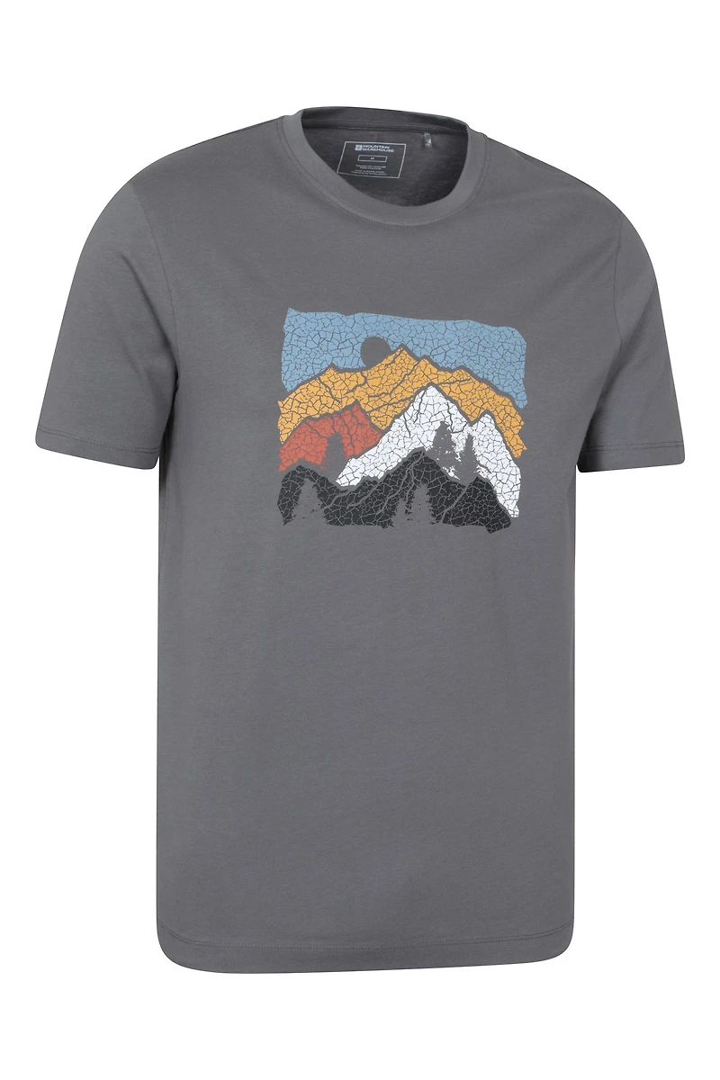 Linear Mountain Mens T-Shirt