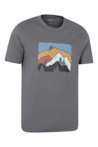 Linear Mountain Mens T-Shirt