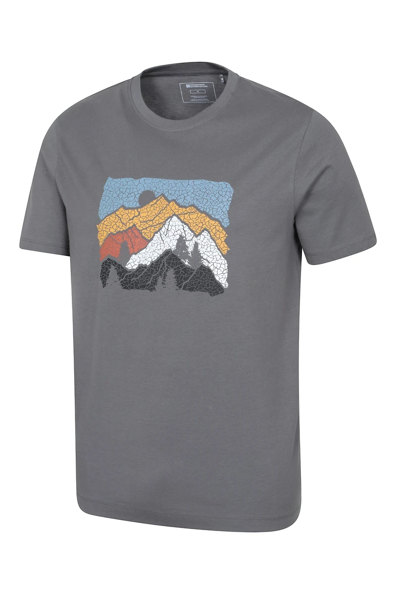 Linear Mountain Mens T-Shirt
