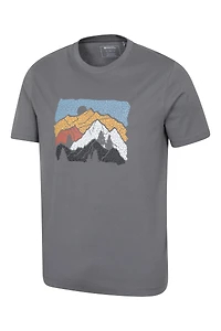 Linear Mountain Mens T-Shirt
