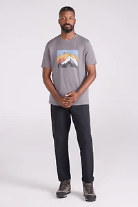 Linear Mountain Mens T-Shirt