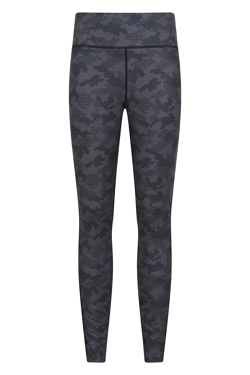Motion Mesh Womens Patterned Leggings