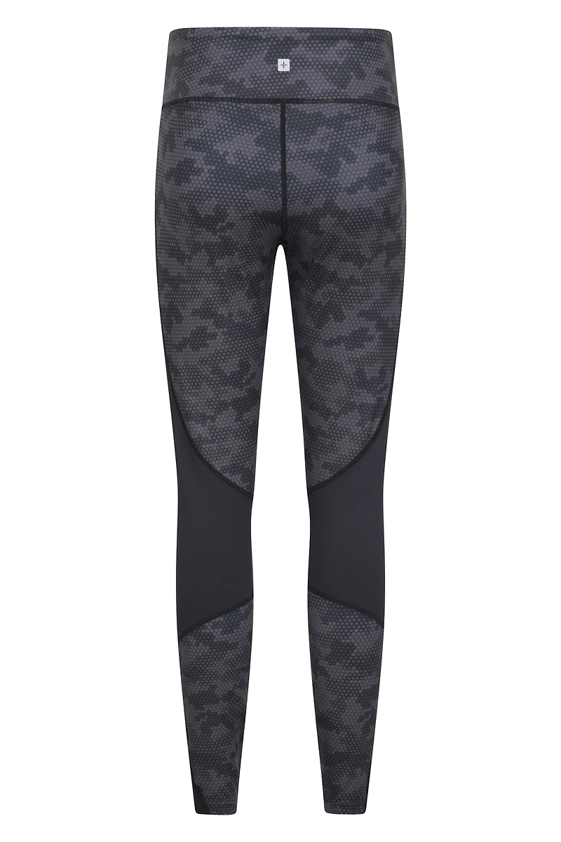 Motion Mesh Womens Patterned Leggings