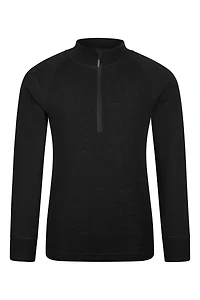Kids Merino Half-Zip Top