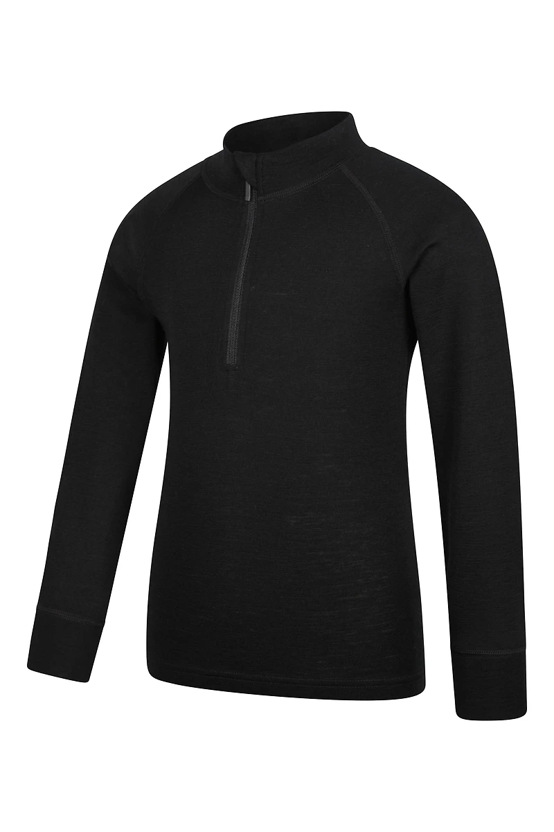 Kids Merino Half-Zip Top