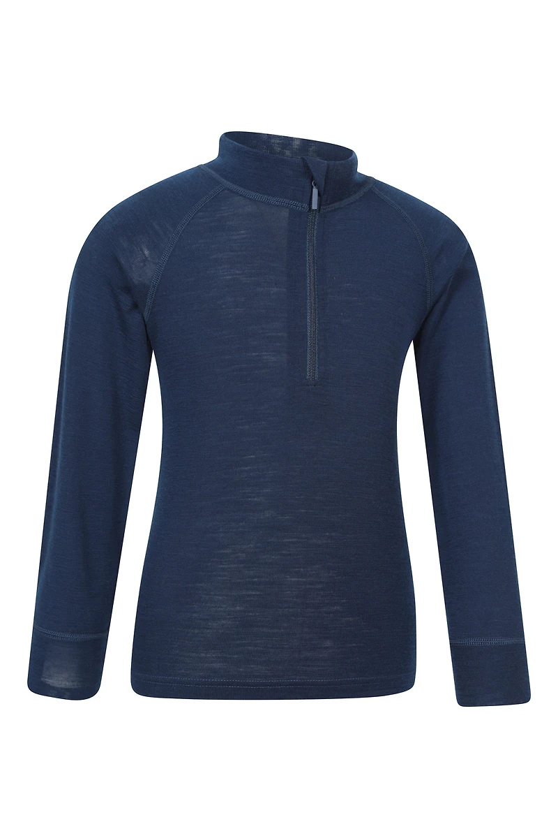 Kids Merino Half-Zip Top