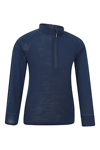 Kids Merino Half-Zip Top