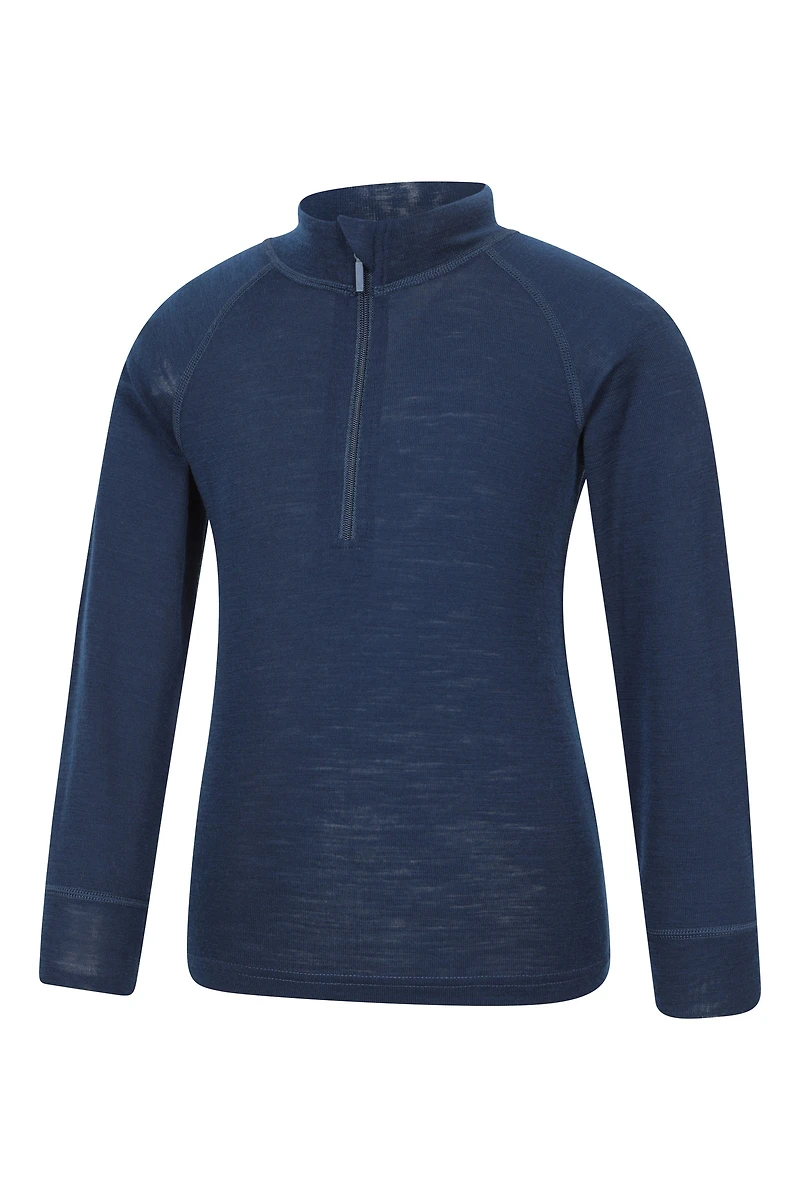 Kids Merino Half-Zip Top