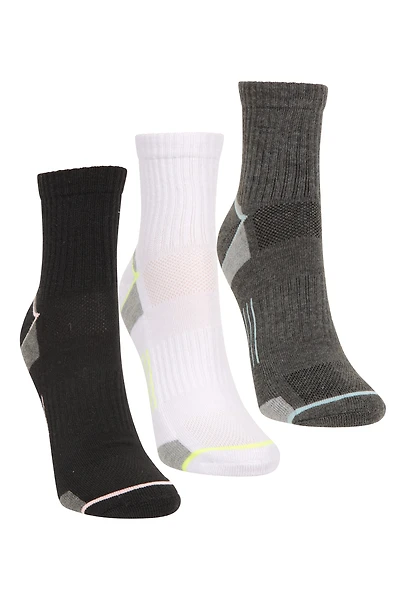 IsoCool Womens Performance Quarter Length Socks Multipack