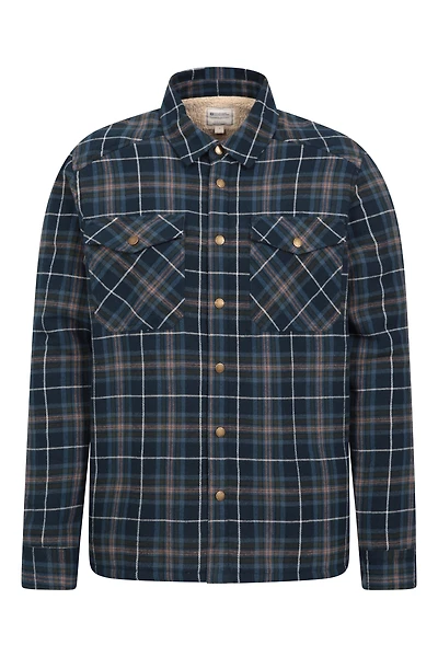 Pinn Mens Sherpa Lined Flannel Shirt