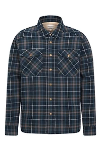 Pinn Mens Sherpa Lined Flannel Shirt
